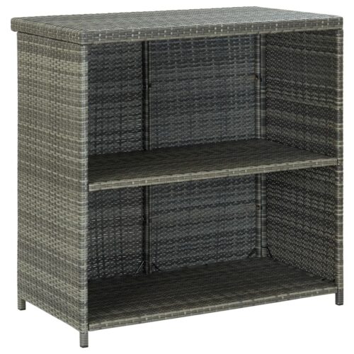 3-Piece Bar Set Poly Rattan Grey - Image 5