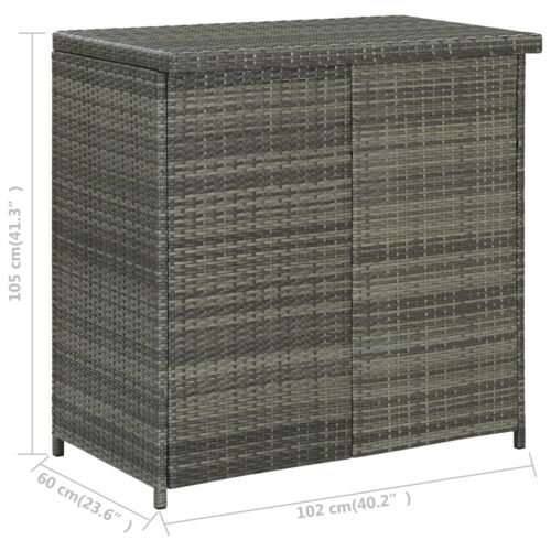 3-Piece Bar Set Poly Rattan Grey - Image 10