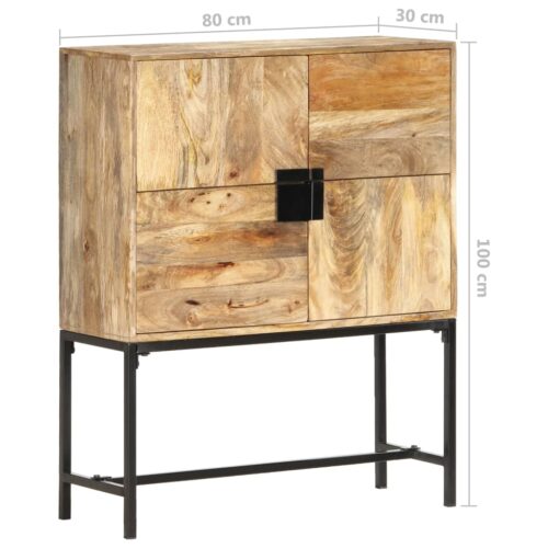 Highboard 80x30x100cm Solid Mango Wood - Image 9