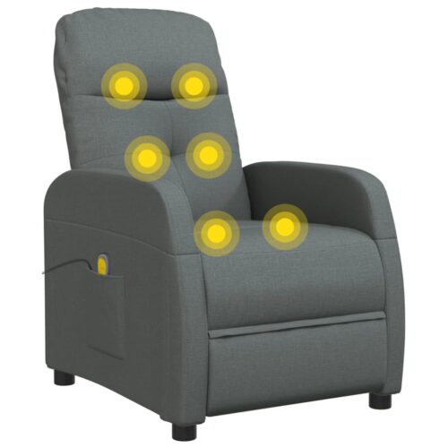 Massage Chair Dark Grey Fabric - Image 6