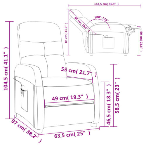 Massage Chair Dark Grey Fabric - Image 10