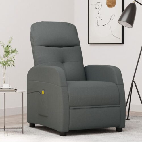 Massage Chair Dark Grey Fabric - Image 11