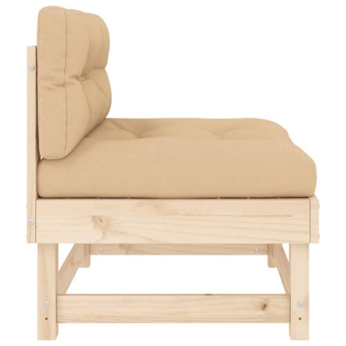 Middle Sofas with Cushions 2pcs Solid Wood Pine - Image 6