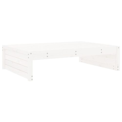 White 120x80cm Pine Wood Outdoor Footstool Garden Patio Bench Ottoman Chair Seat - Image 6