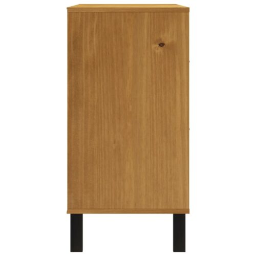 Drawer Cabinet FLAM 110x40x80cm Solid Wood Pine - Image 6