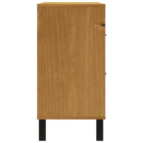 Drawer Cabinet FLAM 110x40x80cm Solid Wood Pine - Image 6