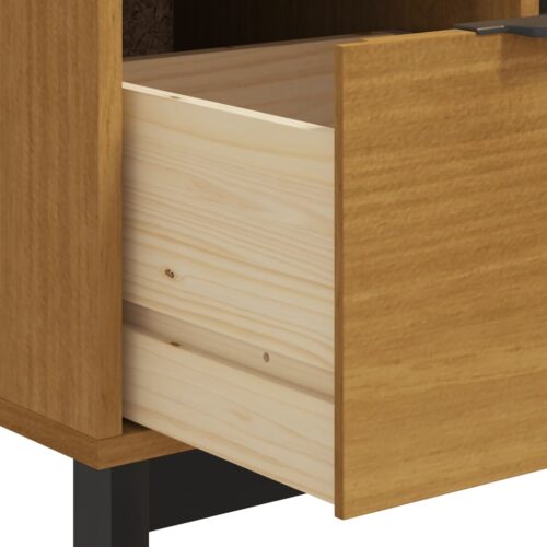 Drawer Cabinet FLAM 110x40x80cm Solid Wood Pine - Image 8