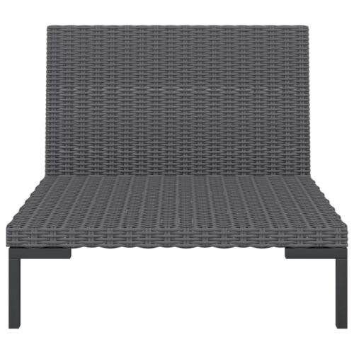 Garden Sofas 2pcs with Cushions Half Round Poly Rattan - Image 5