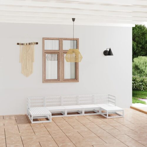 7-Piece Garden Lounge Set Pine Wood Outdoor Patio Furniture - Image 10