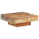 Coffee Table 80x80x28cm Solid Reclaimed Wood