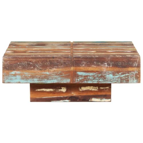 Coffee Table 80x80x28cm Solid Reclaimed Wood - Image 2