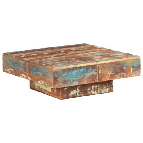 Coffee Table 80x80x28cm Solid Reclaimed Wood - Image 8