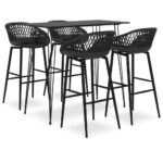 5-Piece Bar Set Black