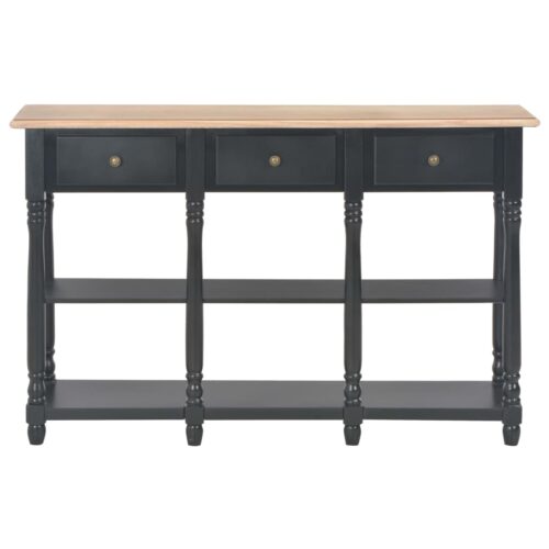 Console Table Black 110x30x76cm Engineered Wood - Image 2