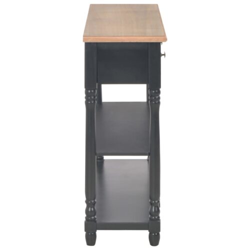 Console Table Black 110x30x76cm Engineered Wood - Image 3