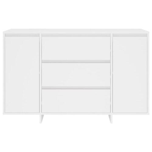 Sideboard with 3 Drawers White 120x41x75cm Engineered Wood - Image 5