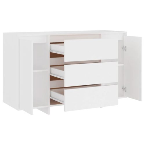Sideboard with 3 Drawers White 120x41x75cm Engineered Wood - Image 7