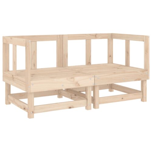 Corner Sofas with Cushions 2pcs Solid Wood Pine - Image 3