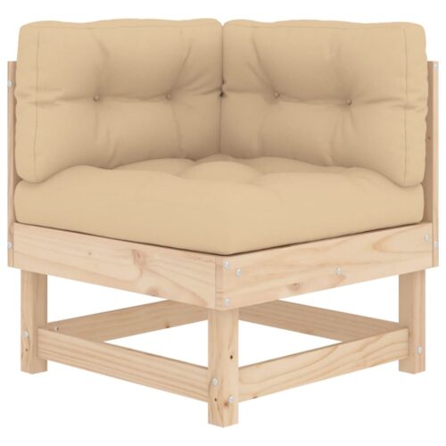 Corner Sofas with Cushions 2pcs Solid Wood Pine - Image 4