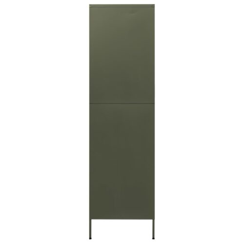 Wardrobe Olive Green 90x50x180cm Steel - Image 4