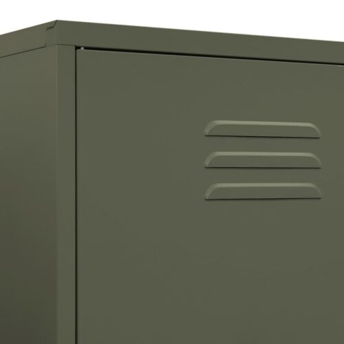 Wardrobe Olive Green 90x50x180cm Steel - Image 8
