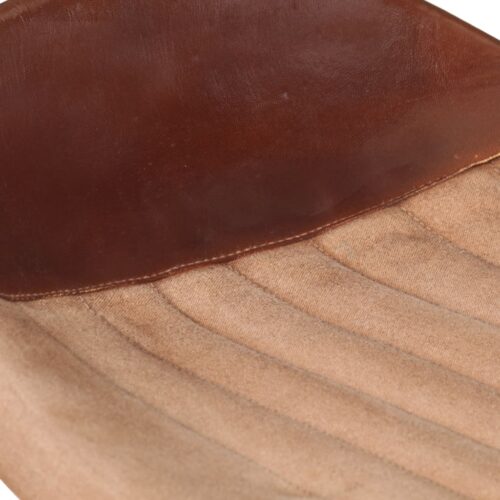 Bar Stools 4pcs Brown Real Leather - Image 7
