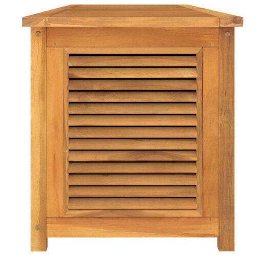 Garden Storage Box with Bag 200x50x53cm Solid Wood Teak - Image 6