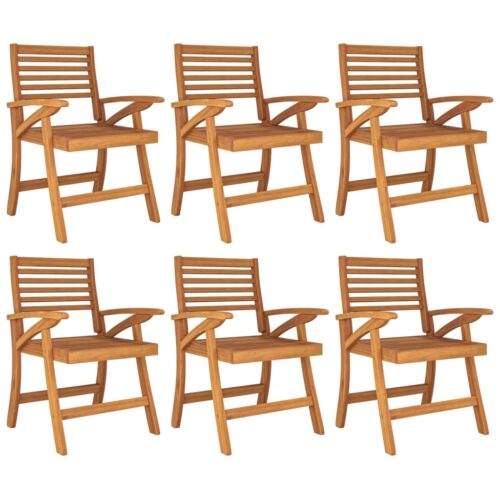 7-Piece Garden Dining Set Wood Timber Outdoor Patio Furniture Acacia - Image 4
