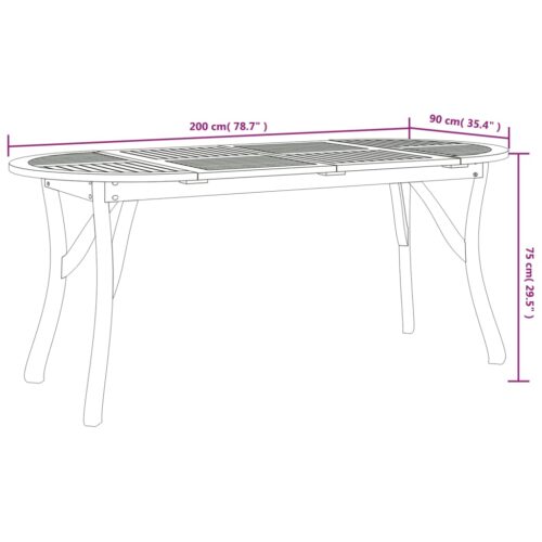 7-Piece Garden Dining Set Wood Timber Outdoor Patio Furniture Acacia - Image 10