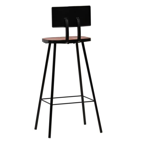 Bar Chairs 4pcs Solid Reclaimed Wood - Image 4