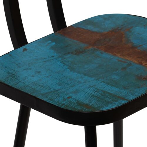 Bar Chairs 4pcs Solid Reclaimed Wood - Image 5