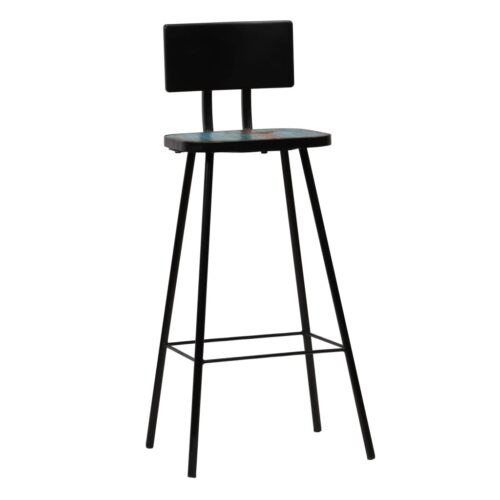 Bar Chairs 4pcs Solid Reclaimed Wood - Image 7