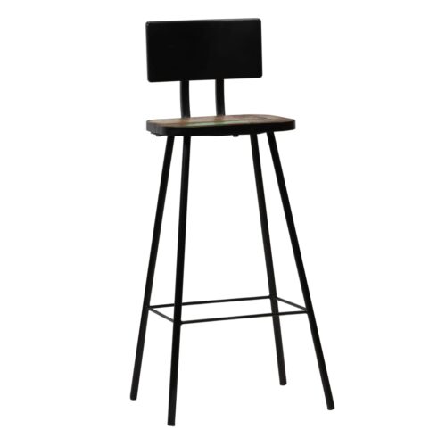 Bar Chairs 4pcs Solid Reclaimed Wood - Image 8