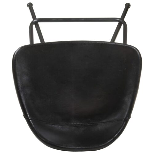 Bar Stools 4pcs Black Real Leather - Image 7