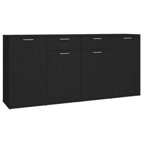 Sideboard Black 160x36x75cm Engineered Wood