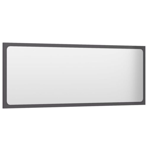 Bathroom Furniture Set High Gloss Grey Engineered Wood - Image 10