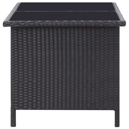 6-Piece Garden Lounge Set with Cushions Poly Rattan Wicker Outdoor Patio Furniture Black - Image 11