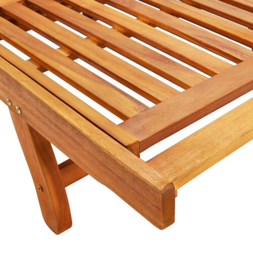 Sun Loungers 2pcs with Cushions Solid Wood Acacia - Image 7