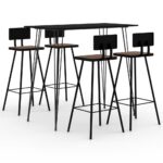 5-Piece Bar Set Black