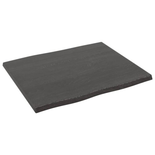 Table Top Dark Brown 60x50x2cm Treated Solid Wood Oak DIY Desk Panel Board - Image 2