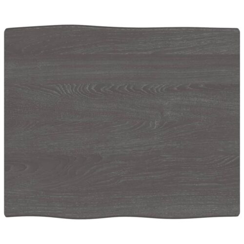 Table Top Dark Brown 60x50x2cm Treated Solid Wood Oak DIY Desk Panel Board - Image 6