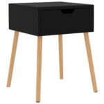 Bedside Cabinet High Gloss Black 40x40x56cm Engineered Wood