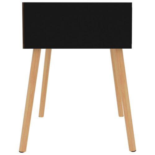Bedside Cabinet High Gloss Black 40x40x56cm Engineered Wood - Image 4