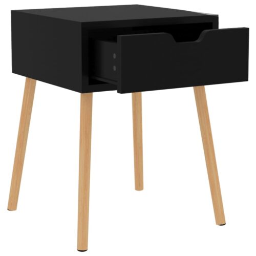 Bedside Cabinet High Gloss Black 40x40x56cm Engineered Wood - Image 6