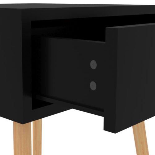 Bedside Cabinet High Gloss Black 40x40x56cm Engineered Wood - Image 8