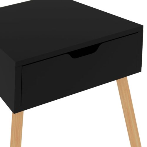 Bedside Cabinet High Gloss Black 40x40x56cm Engineered Wood - Image 9