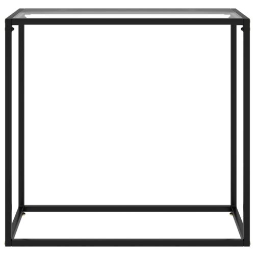 Console Table Transparent 80x35x75cm Tempered Glass - Image 2