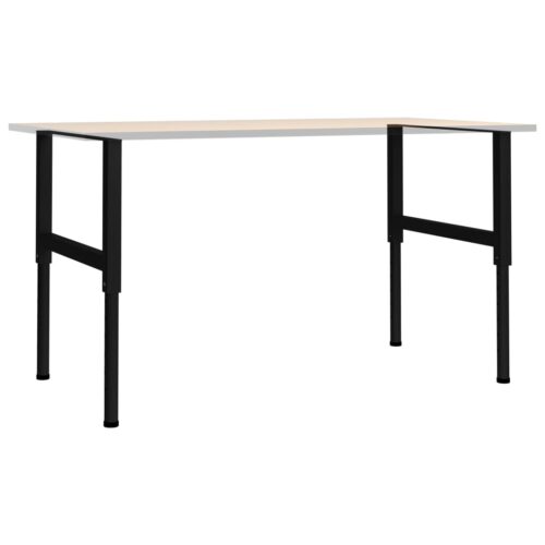Adjustable Work Bench Frames 2pcs Metal 85x(69-95.5)cm Black - Image 2