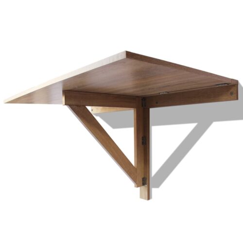 Folding Wall Table Wooden Oak Portable Display Rack Shelf Laptop Desk 100x60cm - Image 4