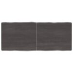 Table Top Dark Brown 120x50x(2-6)cm Treated Solid Wood DIY Desk Panel Board